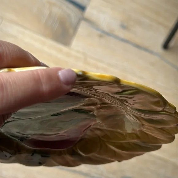 Sarreguemines Majolica Plates  7-1/2" set of 7 - Picture 12 of 12